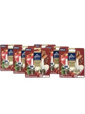 6 Glade PlugIn Scented Oil Refills Warm Apple Spices Air Freshener Deodorizer